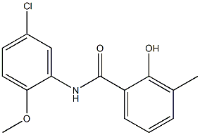 N-(5-chloro-2-methoxyphenyl)-2-hydroxy-3-methylbenzamide Struktur