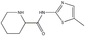 N-(5-methyl-1,3-thiazol-2-yl)piperidine-2-carboxamide Struktur