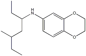 N-(5-methylheptan-3-yl)-2,3-dihydro-1,4-benzodioxin-6-amine Struktur