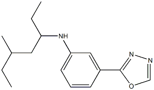 N-(5-methylheptan-3-yl)-3-(1,3,4-oxadiazol-2-yl)aniline Struktur