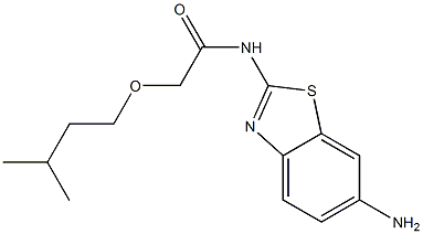 N-(6-amino-1,3-benzothiazol-2-yl)-2-(3-methylbutoxy)acetamide Struktur