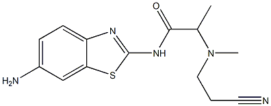 N-(6-amino-1,3-benzothiazol-2-yl)-2-[(2-cyanoethyl)(methyl)amino]propanamide Struktur