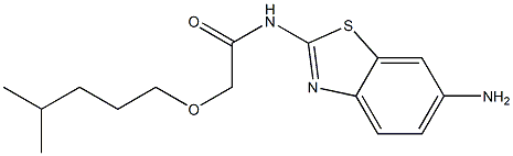 N-(6-amino-1,3-benzothiazol-2-yl)-2-[(4-methylpentyl)oxy]acetamide Struktur