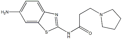 N-(6-amino-1,3-benzothiazol-2-yl)-3-pyrrolidin-1-ylpropanamide Struktur