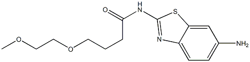 N-(6-amino-1,3-benzothiazol-2-yl)-4-(2-methoxyethoxy)butanamide Struktur