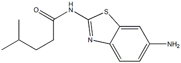 N-(6-amino-1,3-benzothiazol-2-yl)-4-methylpentanamide Struktur