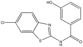 N-(6-chloro-1,3-benzothiazol-2-yl)-3-hydroxybenzamide Struktur