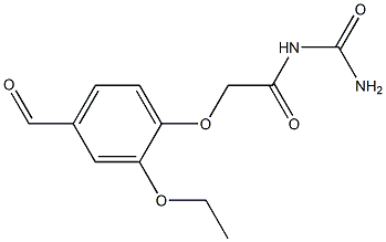 N-(aminocarbonyl)-2-(2-ethoxy-4-formylphenoxy)acetamide Struktur