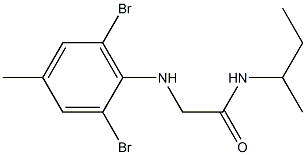 N-(butan-2-yl)-2-[(2,6-dibromo-4-methylphenyl)amino]acetamide Struktur