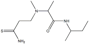 N-(butan-2-yl)-2-[(2-carbamothioylethyl)(methyl)amino]propanamide Struktur