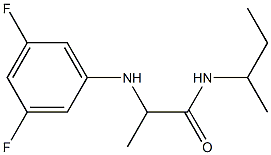 N-(butan-2-yl)-2-[(3,5-difluorophenyl)amino]propanamide Struktur