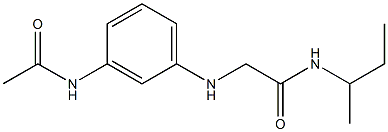 N-(butan-2-yl)-2-[(3-acetamidophenyl)amino]acetamide Struktur