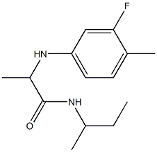 N-(butan-2-yl)-2-[(3-fluoro-4-methylphenyl)amino]propanamide Struktur