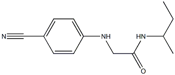 N-(butan-2-yl)-2-[(4-cyanophenyl)amino]acetamide Struktur