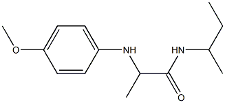 N-(butan-2-yl)-2-[(4-methoxyphenyl)amino]propanamide Struktur