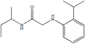 N-(butan-2-yl)-2-{[2-(propan-2-yl)phenyl]amino}acetamide Struktur