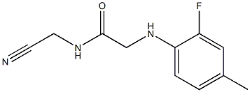 N-(cyanomethyl)-2-[(2-fluoro-4-methylphenyl)amino]acetamide Struktur