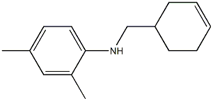 N-(cyclohex-3-en-1-ylmethyl)-2,4-dimethylaniline Struktur