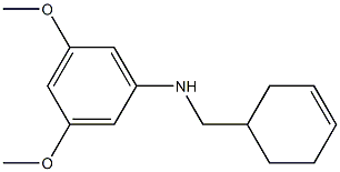 N-(cyclohex-3-en-1-ylmethyl)-3,5-dimethoxyaniline Struktur