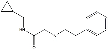 N-(cyclopropylmethyl)-2-[(2-phenylethyl)amino]acetamide Struktur