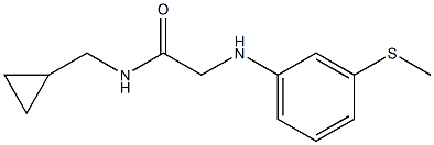 N-(cyclopropylmethyl)-2-{[3-(methylsulfanyl)phenyl]amino}acetamide Struktur