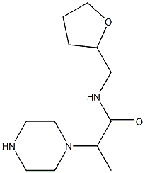 N-(oxolan-2-ylmethyl)-2-(piperazin-1-yl)propanamide Struktur