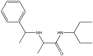 N-(pentan-3-yl)-2-[(1-phenylethyl)amino]propanamide Struktur