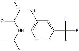 N-(propan-2-yl)-2-{[3-(trifluoromethyl)phenyl]amino}propanamide Struktur