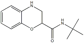 N-(tert-butyl)-3,4-dihydro-2H-1,4-benzoxazine-2-carboxamide Struktur