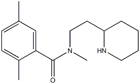 N,2,5-trimethyl-N-[2-(piperidin-2-yl)ethyl]benzamide Struktur