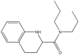 N,N-dipropyl-1,2,3,4-tetrahydroquinoline-2-carboxamide Struktur