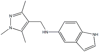 N-[(1,3,5-trimethyl-1H-pyrazol-4-yl)methyl]-1H-indol-5-amine Struktur