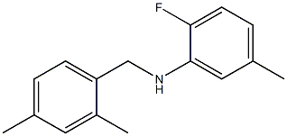 N-[(2,4-dimethylphenyl)methyl]-2-fluoro-5-methylaniline Struktur