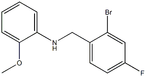 N-[(2-bromo-4-fluorophenyl)methyl]-2-methoxyaniline Struktur