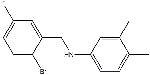 N-[(2-bromo-5-fluorophenyl)methyl]-3,4-dimethylaniline Struktur