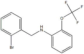 N-[(2-bromophenyl)methyl]-2-(trifluoromethoxy)aniline Struktur