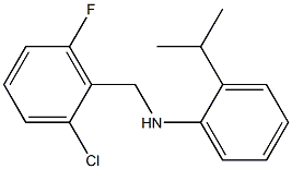 N-[(2-chloro-6-fluorophenyl)methyl]-2-(propan-2-yl)aniline Struktur