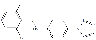 N-[(2-chloro-6-fluorophenyl)methyl]-4-(1H-1,2,3,4-tetrazol-1-yl)aniline Struktur