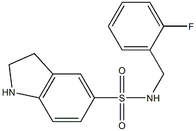 N-[(2-fluorophenyl)methyl]-2,3-dihydro-1H-indole-5-sulfonamide Struktur