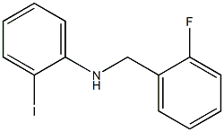 N-[(2-fluorophenyl)methyl]-2-iodoaniline Struktur