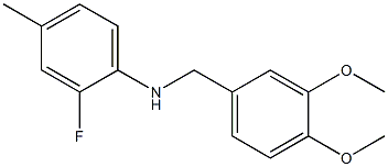 N-[(3,4-dimethoxyphenyl)methyl]-2-fluoro-4-methylaniline Struktur