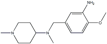 N-[(3-amino-4-methoxyphenyl)methyl]-N,1-dimethylpiperidin-4-amine Struktur