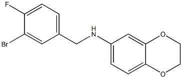 N-[(3-bromo-4-fluorophenyl)methyl]-2,3-dihydro-1,4-benzodioxin-6-amine Struktur