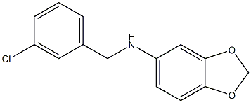 N-[(3-chlorophenyl)methyl]-2H-1,3-benzodioxol-5-amine Struktur