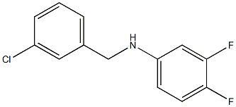 N-[(3-chlorophenyl)methyl]-3,4-difluoroaniline Struktur