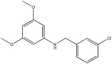 N-[(3-chlorophenyl)methyl]-3,5-dimethoxyaniline Struktur