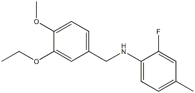 N-[(3-ethoxy-4-methoxyphenyl)methyl]-2-fluoro-4-methylaniline Struktur