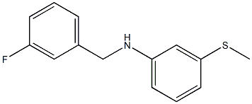 N-[(3-fluorophenyl)methyl]-3-(methylsulfanyl)aniline Struktur