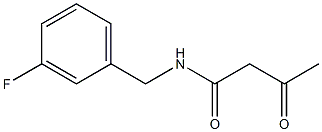 N-[(3-fluorophenyl)methyl]-3-oxobutanamide Struktur