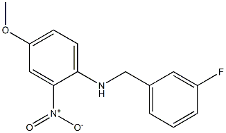 N-[(3-fluorophenyl)methyl]-4-methoxy-2-nitroaniline Struktur